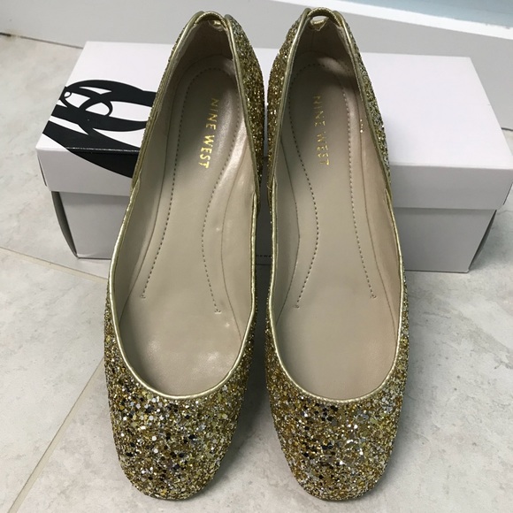 nine west glitter flats